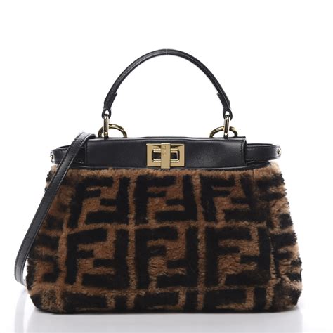 fendi peekaboo mini farfetch|Fendi peekaboo mini shearling.